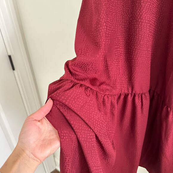 The Nines by Hatch Sleeveless Tiered Slip Maternity Dress Red XS - Picture 4 of 9